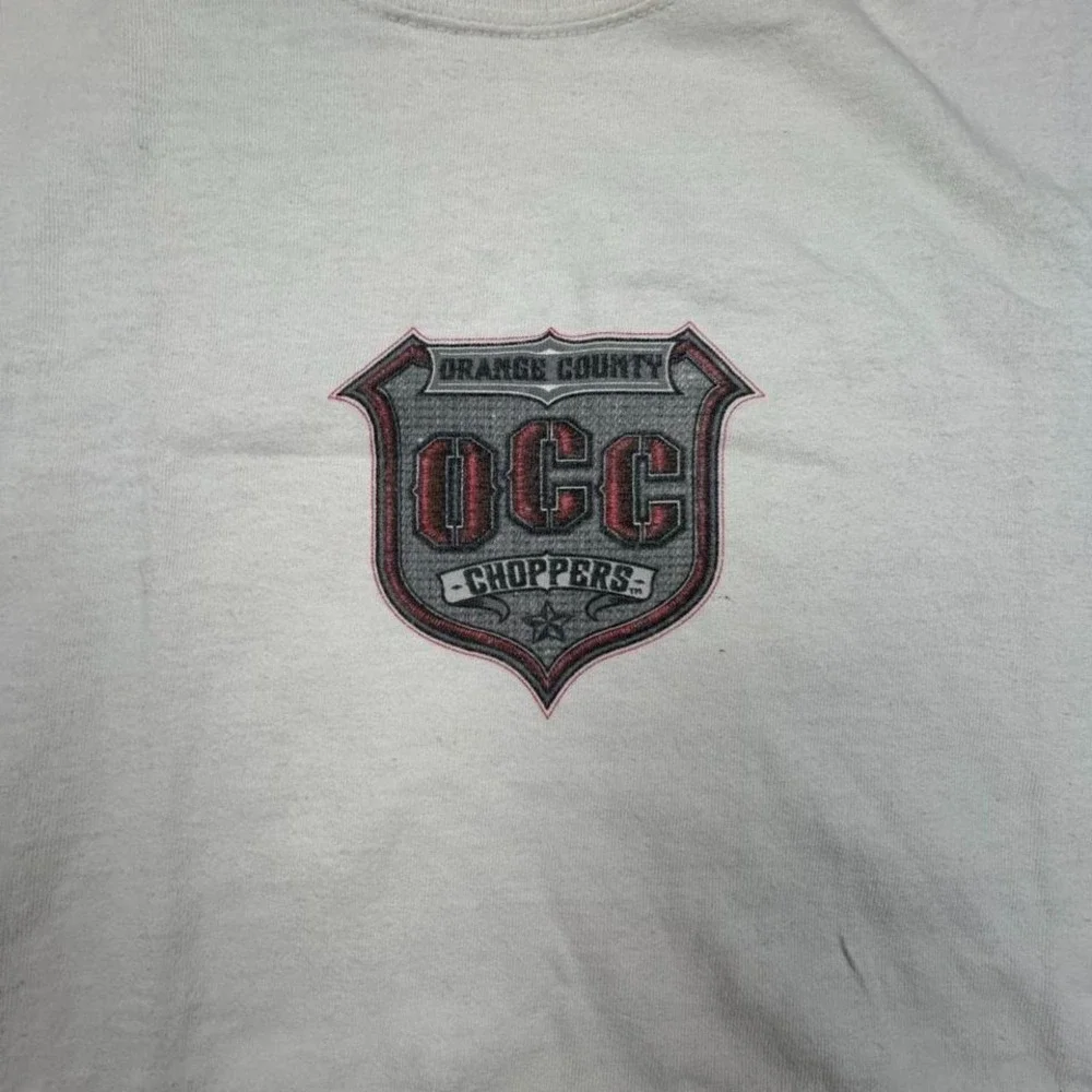 Vintage Orange County Choppers OCC T-Shirt Mens XL White Y2K Biker Streetwear - Picture 3 of 8